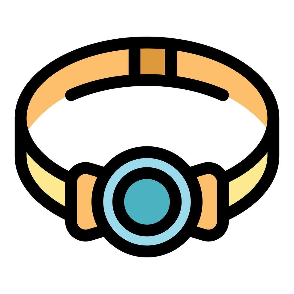 Headlamp lighting the way for outdoor adventures, exploring nature with a headlamp vector