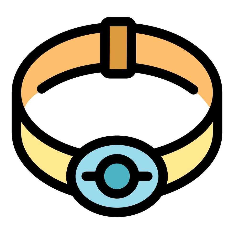 Smart tracker bracelet monitoring vital signs and location vector
