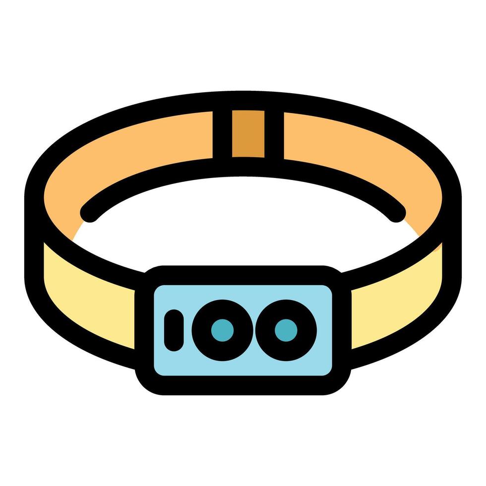 Smart fitness tracker monitoring physical activity and heart rate vector