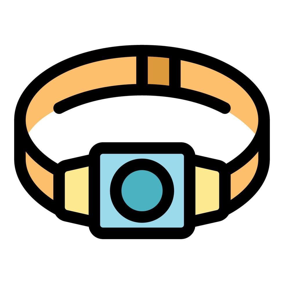 Smartwatch, fitness tracker, or activity band icon representing wearable technology vector