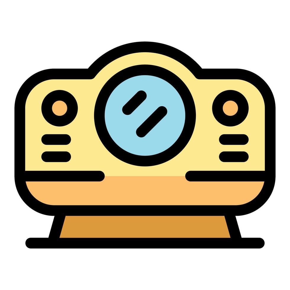 Retro style photo camera icon depicting nostalgia and vintage photography vector