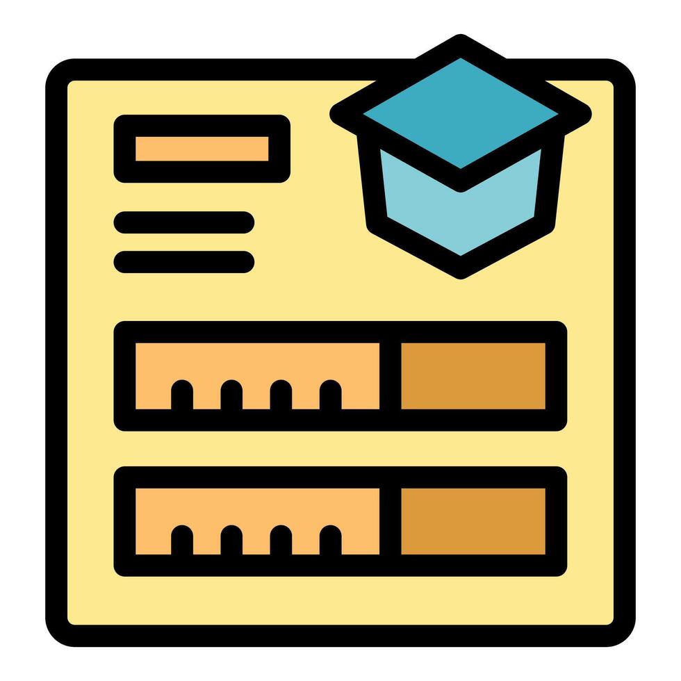Education progress chart representing learning achievement and academic performance vector