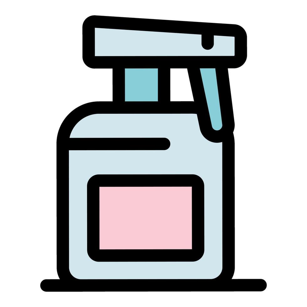 Spray bottle for cleaning and disinfecting surfaces vector