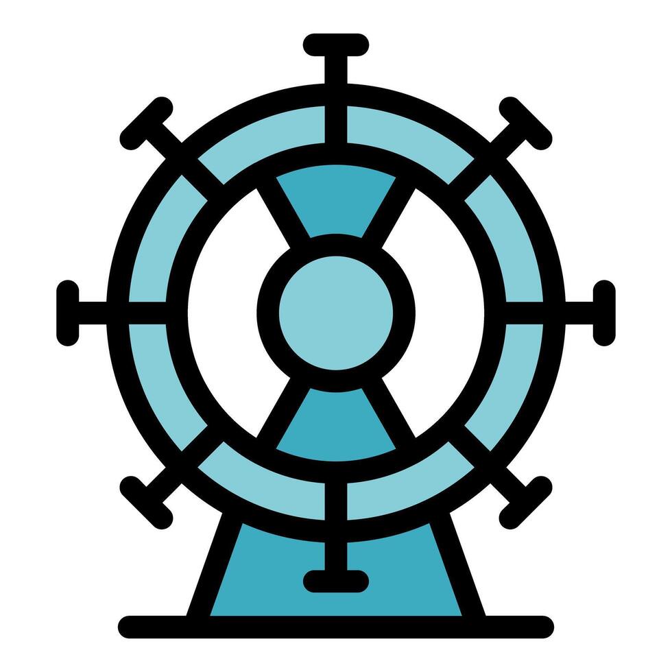 Ferris wheel rotating at amusement park, offering breathtaking views vector