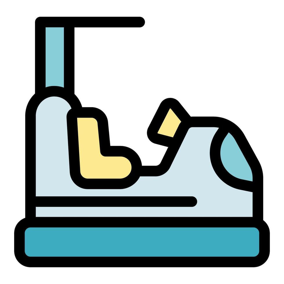 Bumper car providing fun and entertainment at amusement park vector