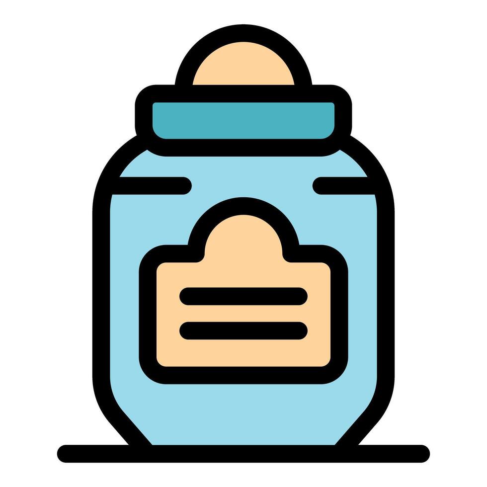 Cosmetic cream jar with blank label for branding and mockup design vector