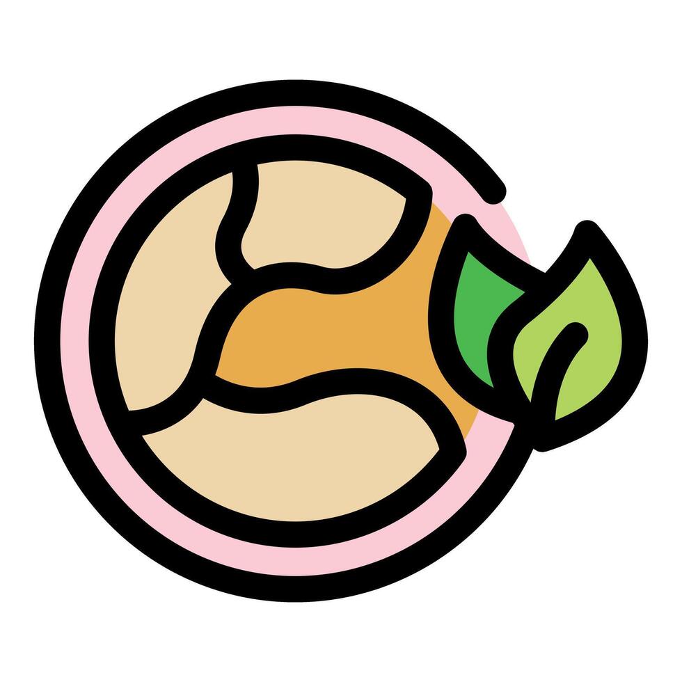 Eco earth with growing leaves showing environmental protection vector