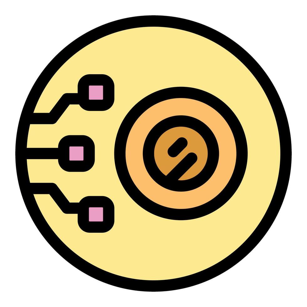 Digital eye scanning showing electronic data analysis and surveillance technology vector