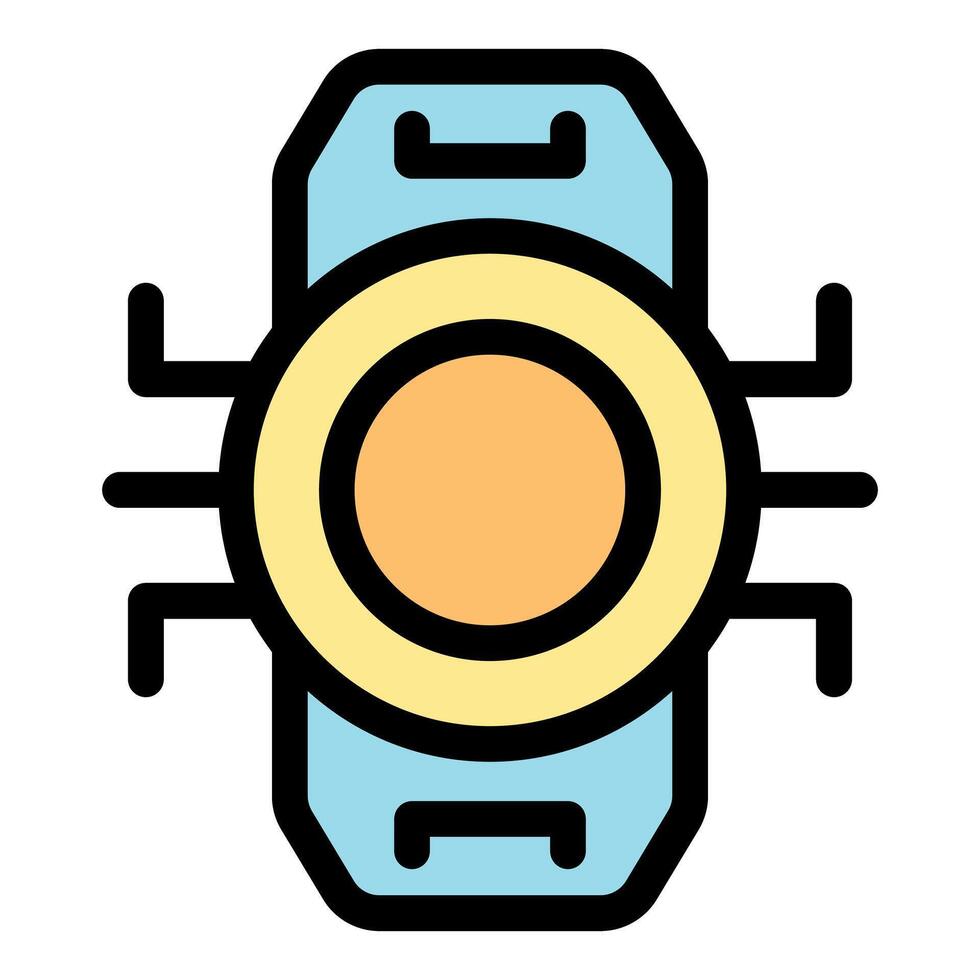 Electronic component connecting digital data, illustrating technological innovation vector