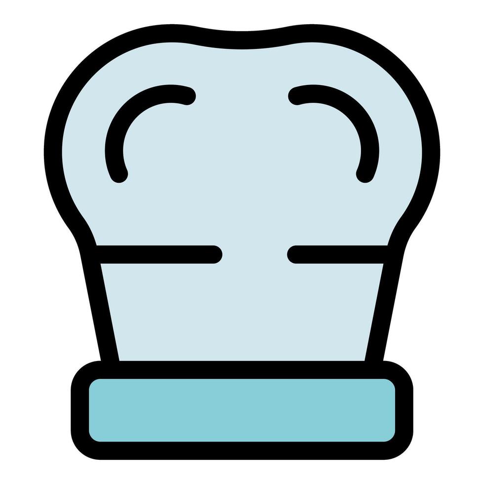 Implanting a healthy tooth crown, replacing a damaged tooth structure vector