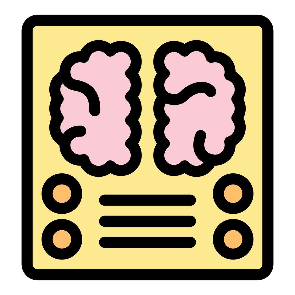 Brain scan report showing results of medical examination vector