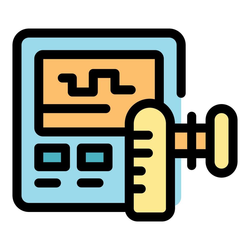 Glucometer measuring glucose level with blood drop icon showing diabetes control vector