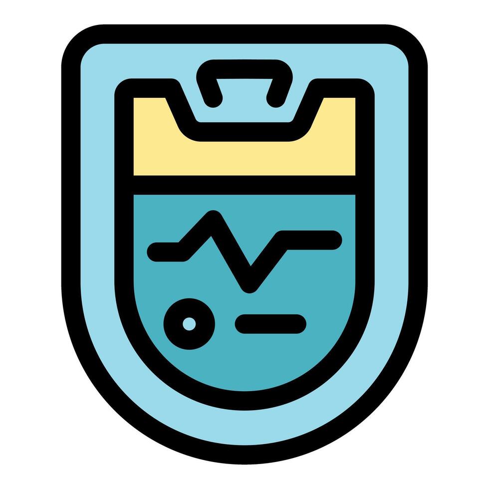 Blood bag showing medical report icon representing donation and healthcare vector