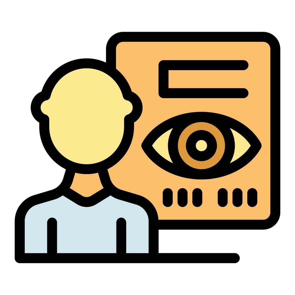 Ophthalmologist showing eye test chart for vision examination vector