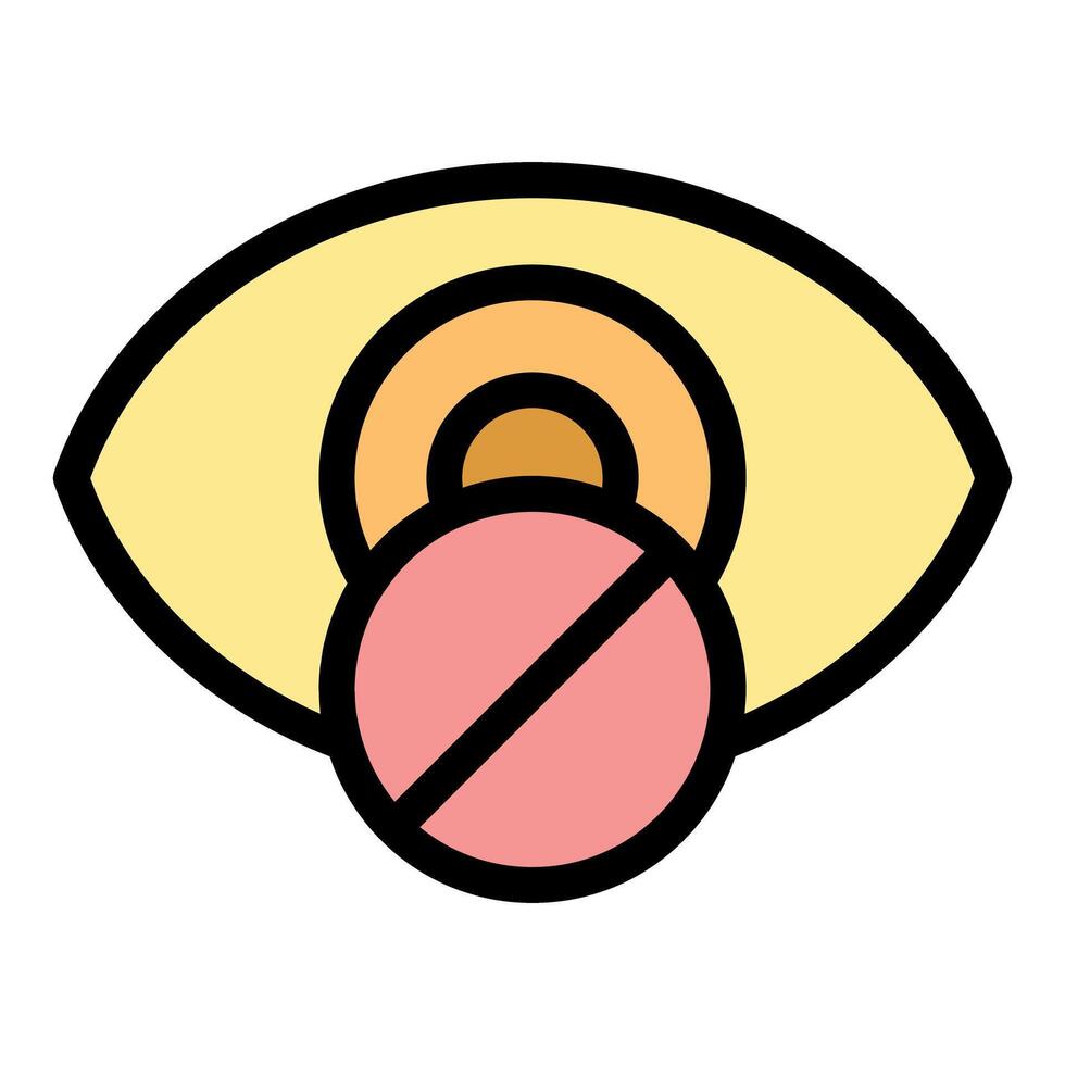 Crossed eye showing blindness or vision loss representing sight issues vector