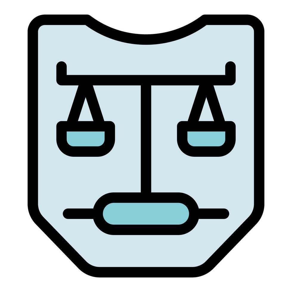 Balancing scales icon symbolizing equality and justice vector