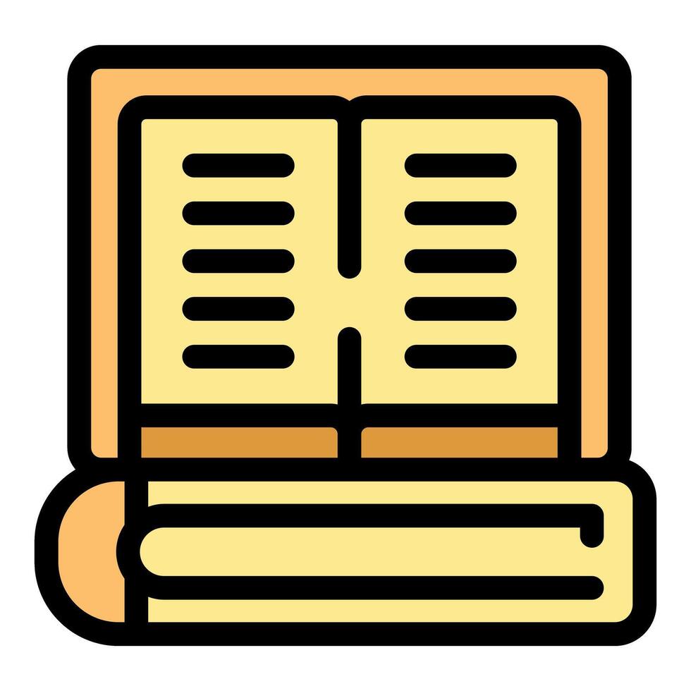 Open book lying on a closed book, displaying text and inviting readers vector