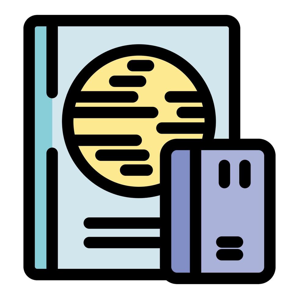 Passport and customs declaration form for international travel vector
