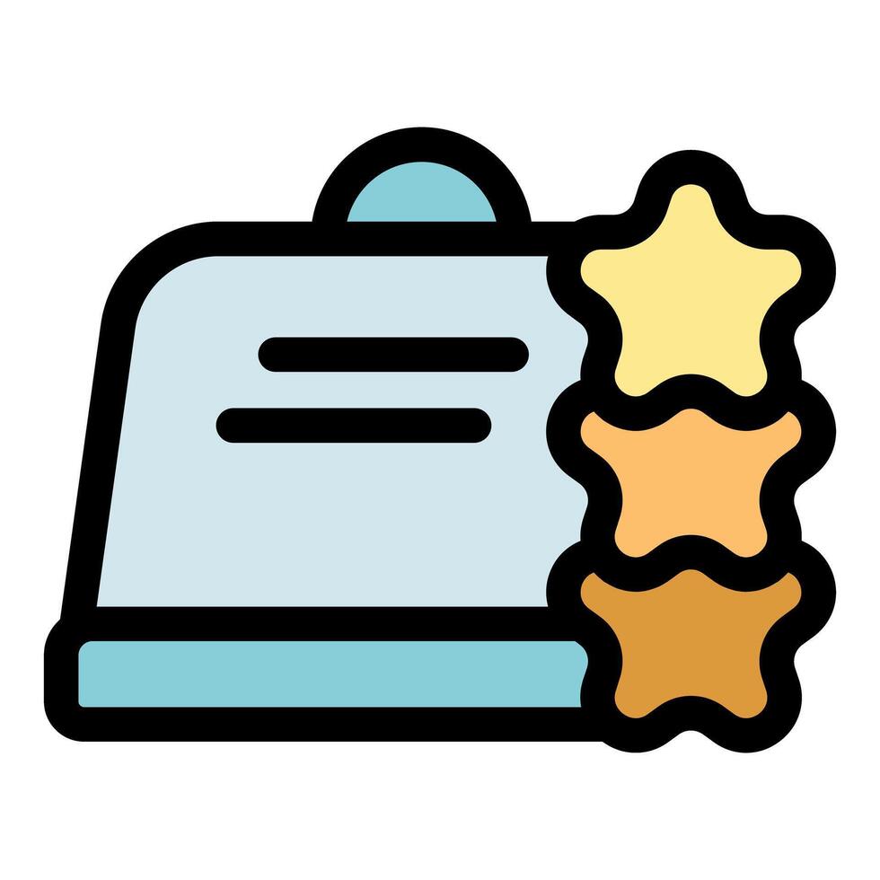 Clipboard showing customer review with three stars rating vector