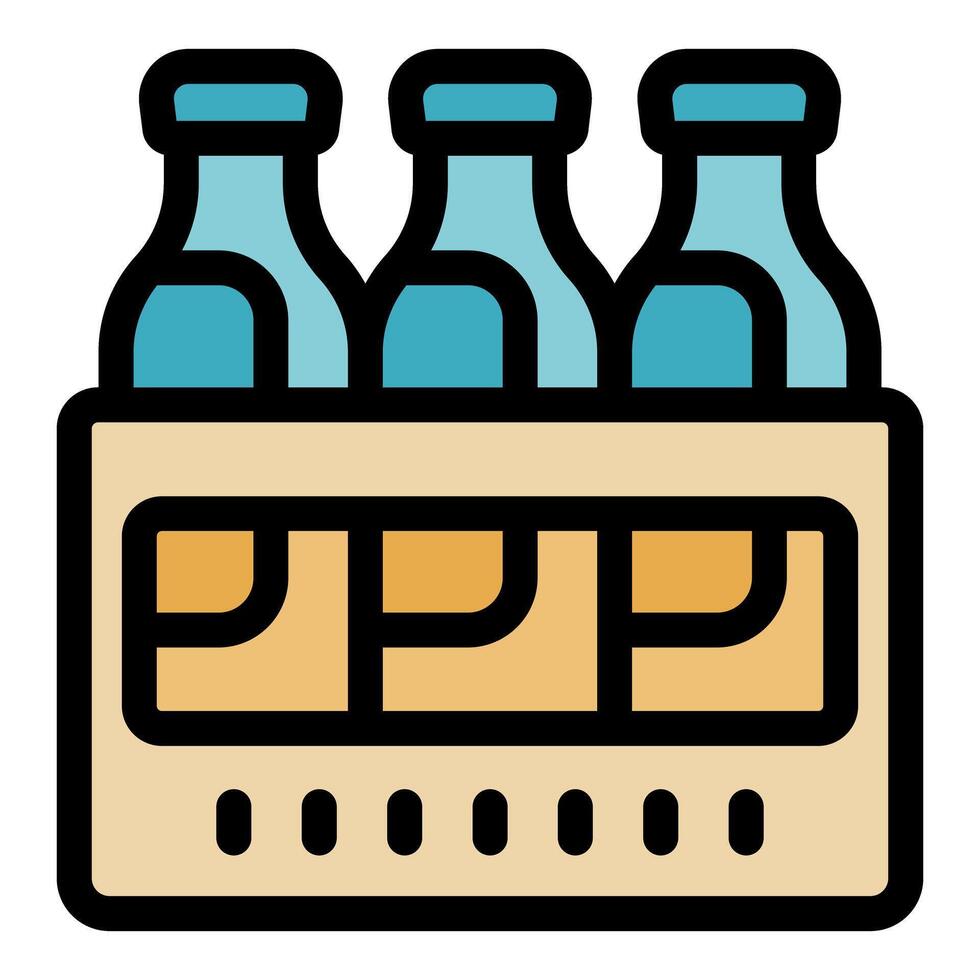 Cardboard box holding glass bottles with abstract design and perforated bottom vector