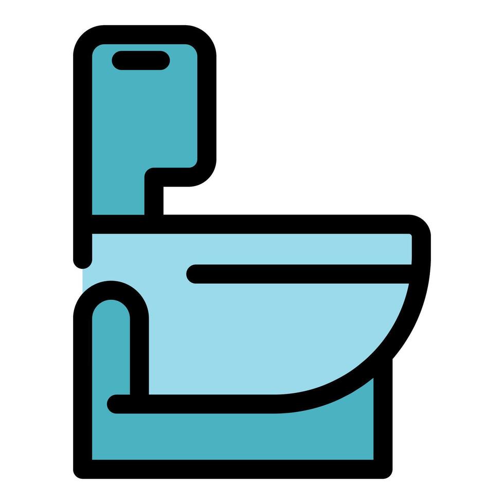 Modern toilet bowl icon representing bathroom fixture vector