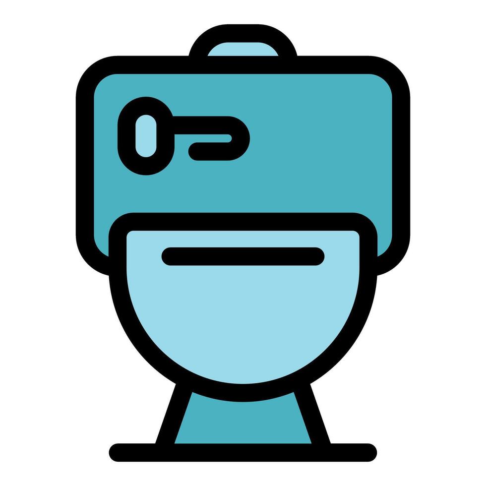 Bio toilet icon showing eco friendly waste management and portable sanitation vector