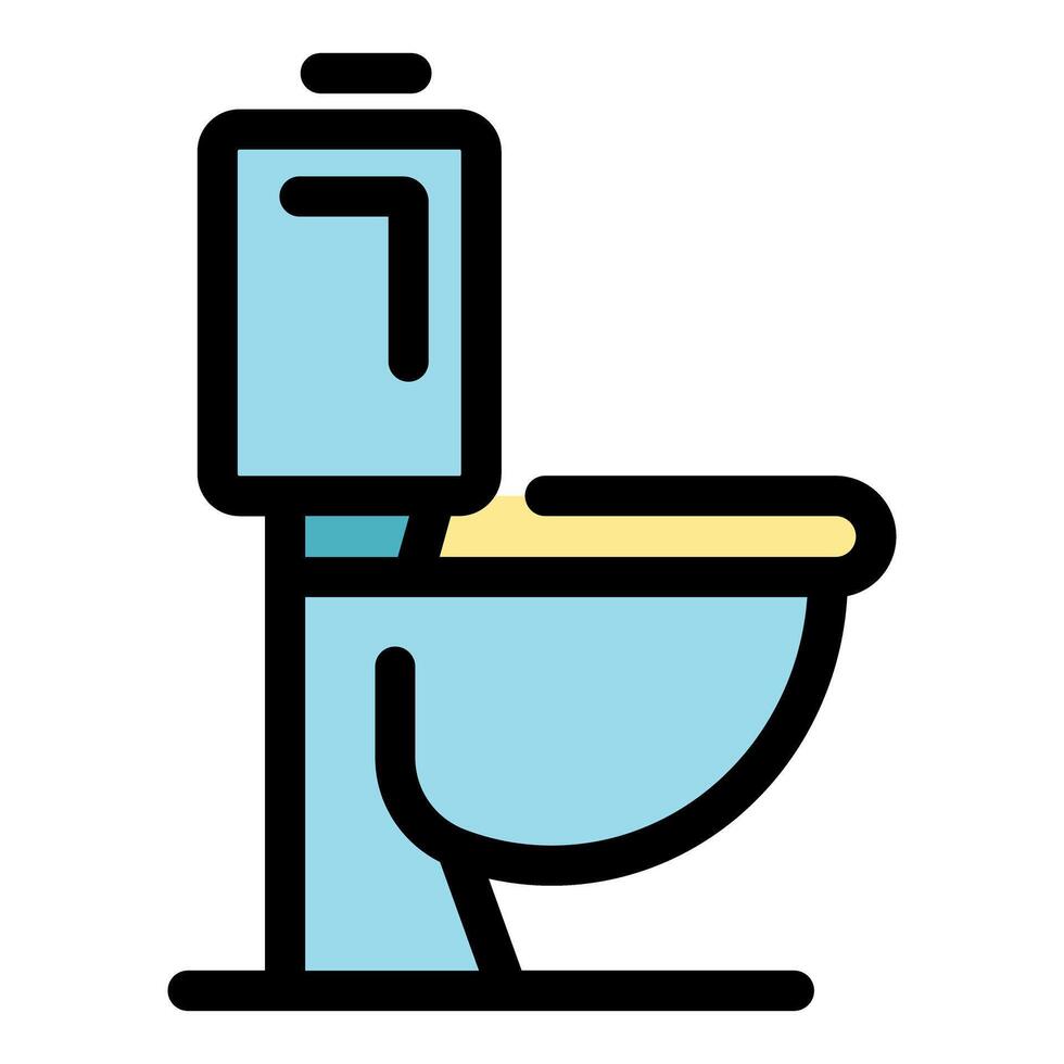 Modern toilet representing bathroom fixture for restroom hygiene vector