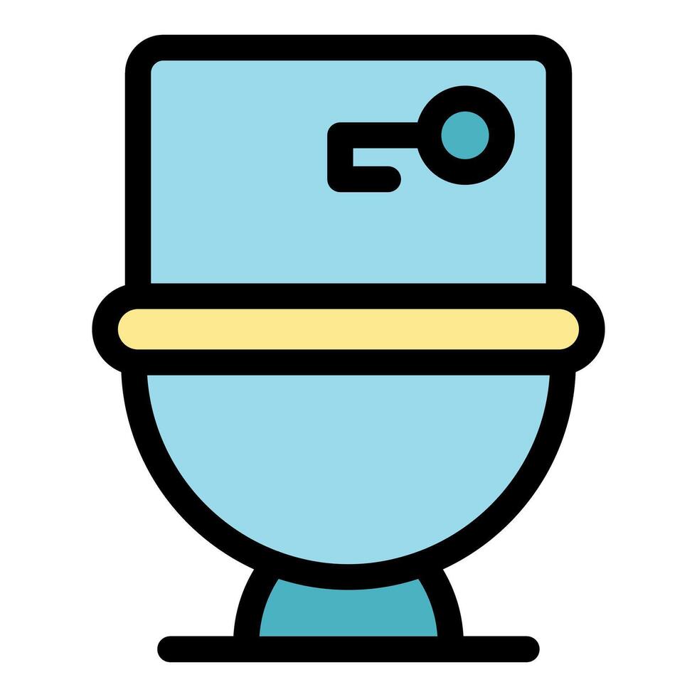 Bio toilet icon showing eco friendly sanitation and waste management vector