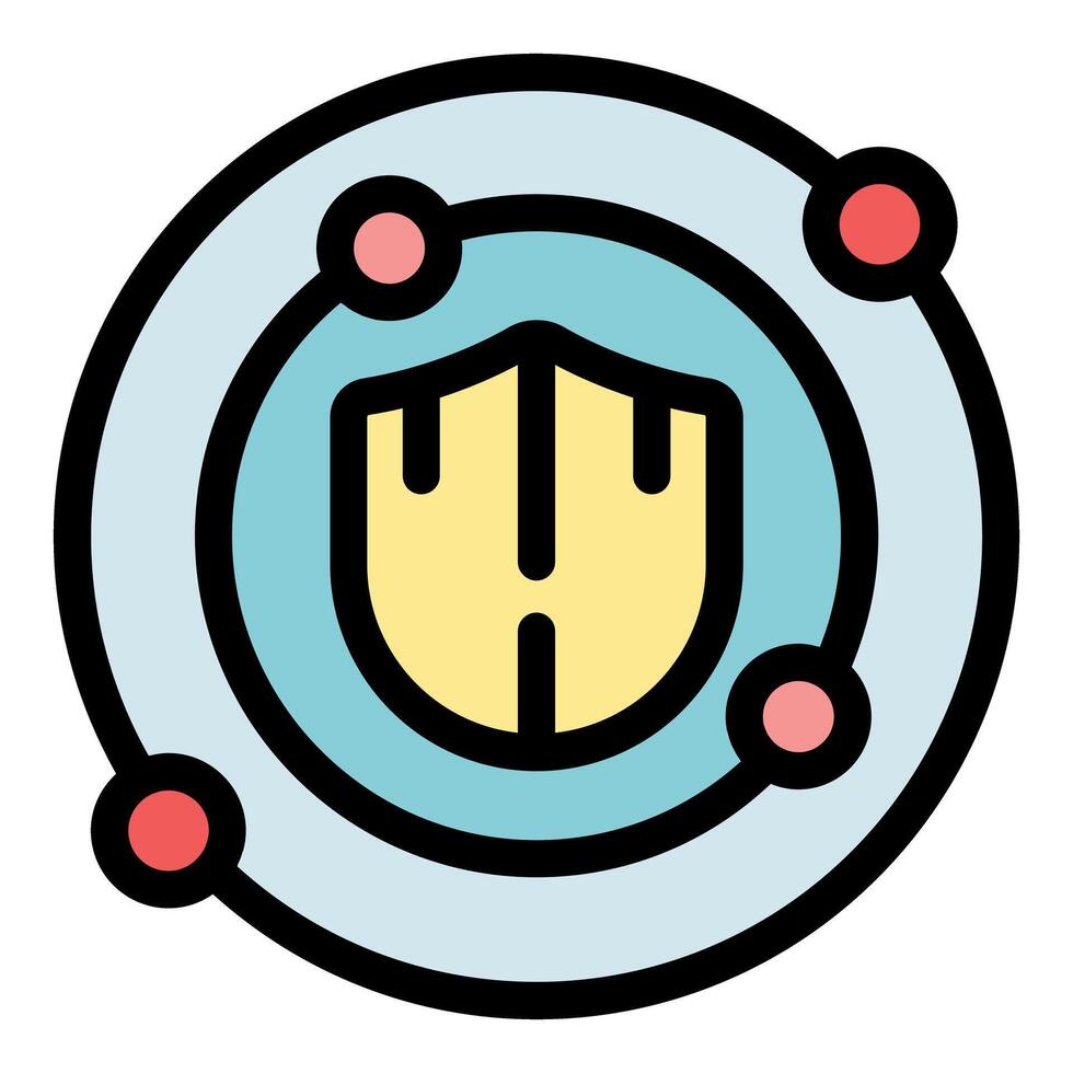 Reliable protection shield guarding digital data in modern network environment vector