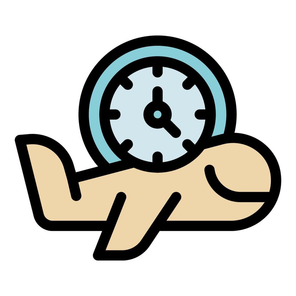 Airplane carrying clock symbolizing punctuality and time management in travel vector