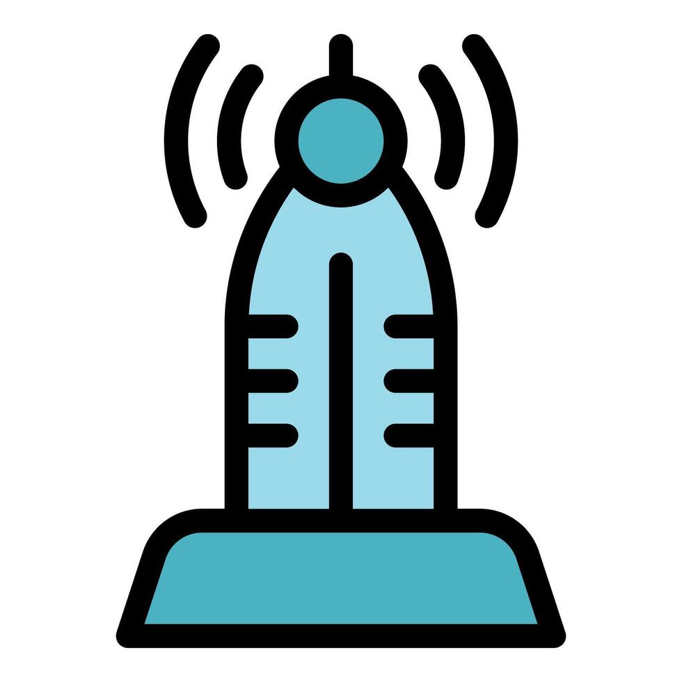 Wireless digital thermometer transmitting temperature data vector