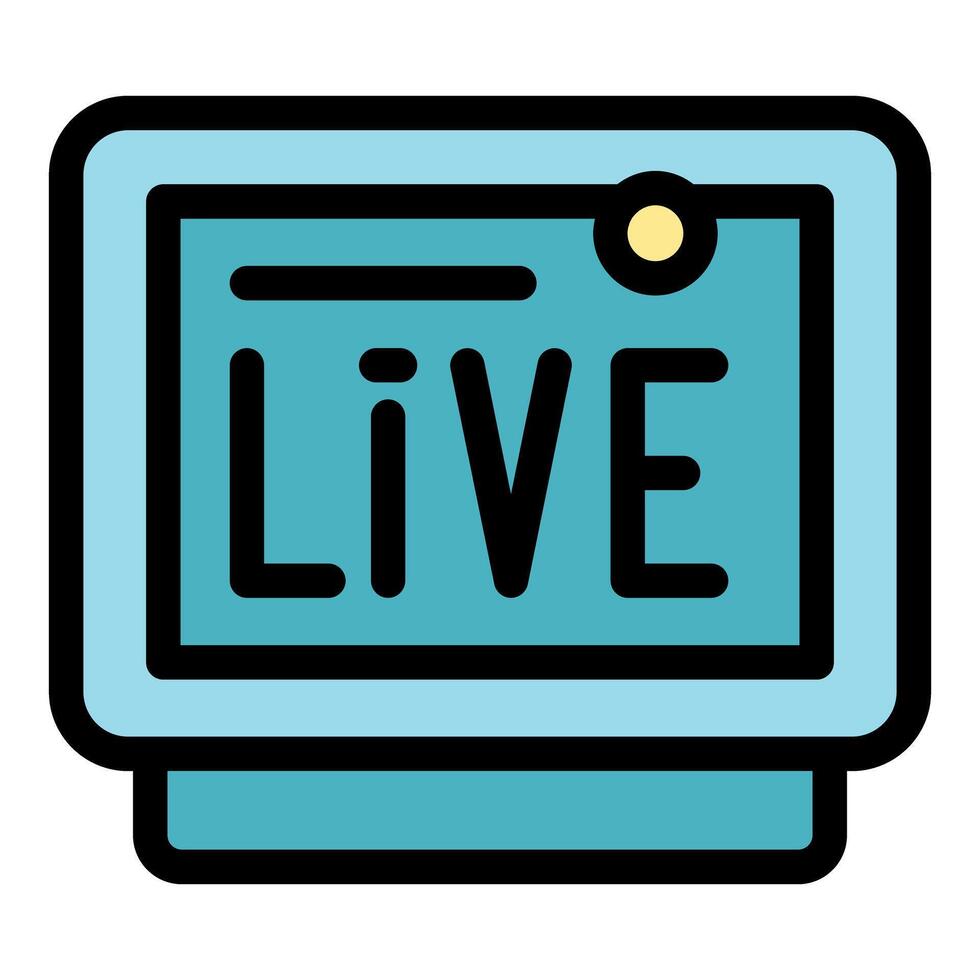 Live streaming player interface showing live content vector
