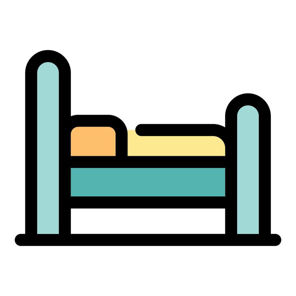 Comfortable bed with pillow and blanket inviting rest and relaxation vector