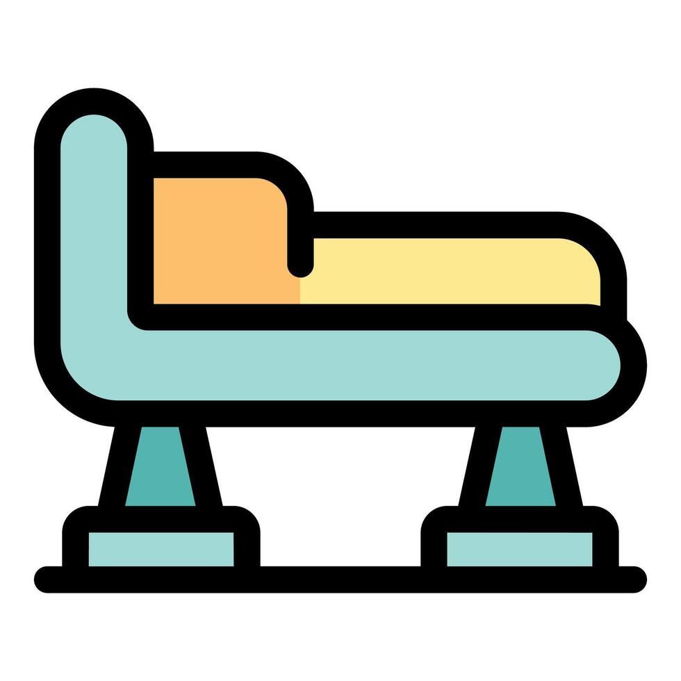 Medical stretcher bed providing comfortable patient transport in healthcare vector