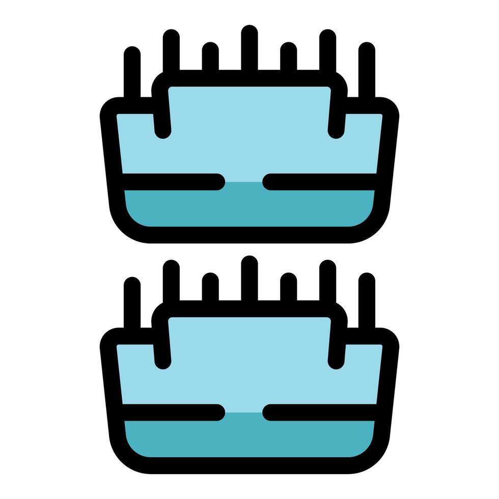 Hair scalp layers showing follicles and dermis structure vector