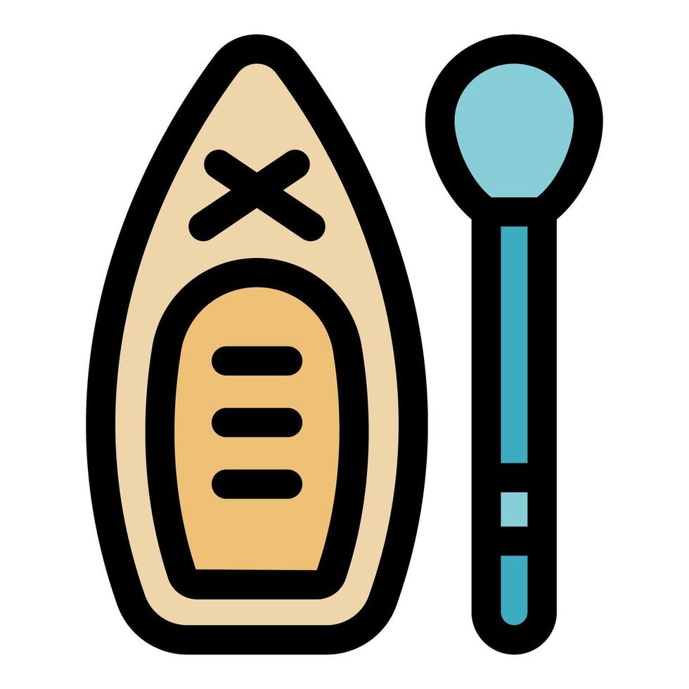 Kayak and paddle ready for water sports and adventure vector