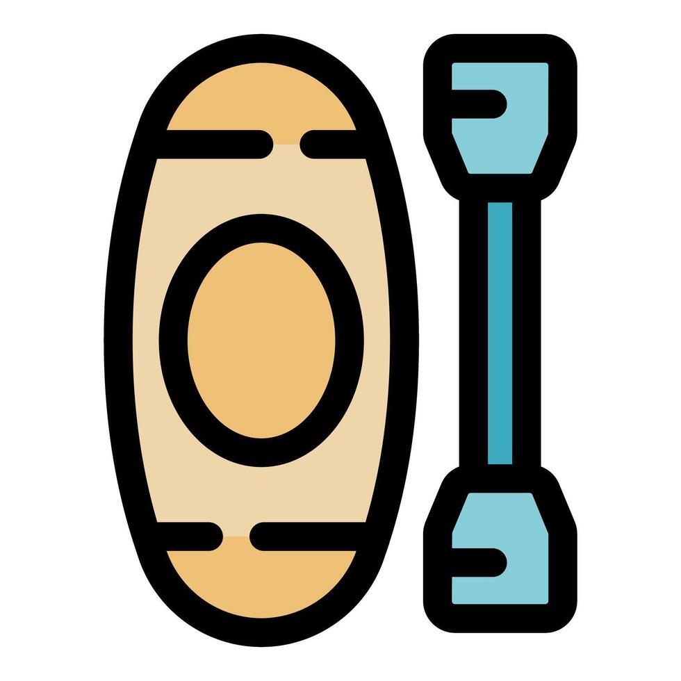 Kayak with paddle embracing outdoor water activities vector