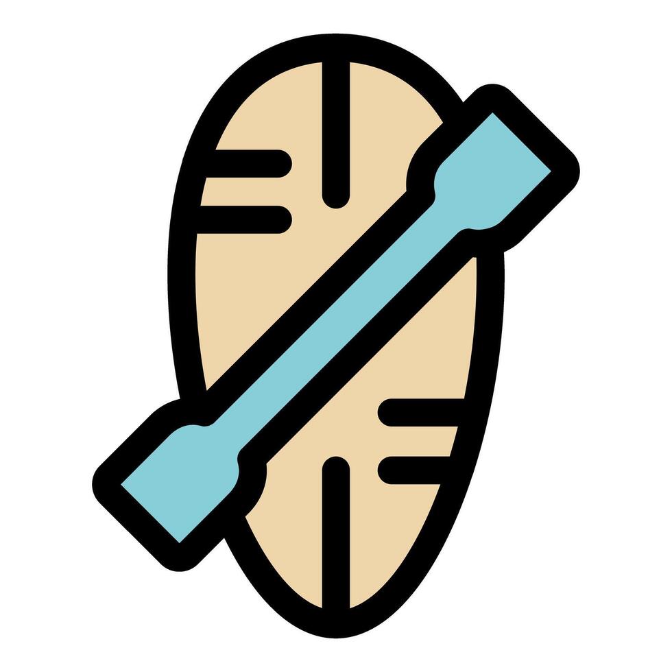 Paddle and surfboard depicting surfing activity and summertime fun vector