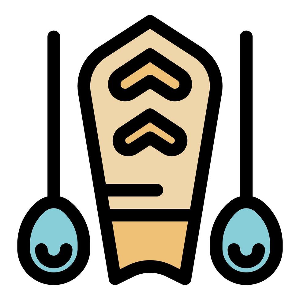 Surfboard and paddles for stand up paddling, surfing, and watersports vector