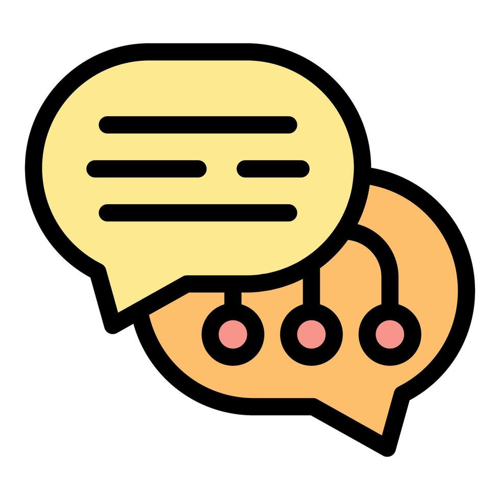 Online chatting representing connection and communication vector