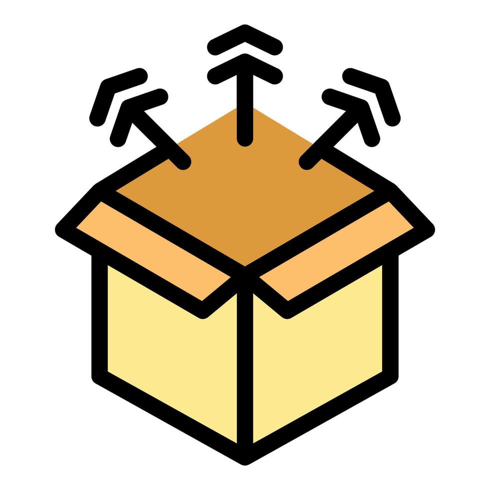 Open box sending data wireless connection wifi icon vector