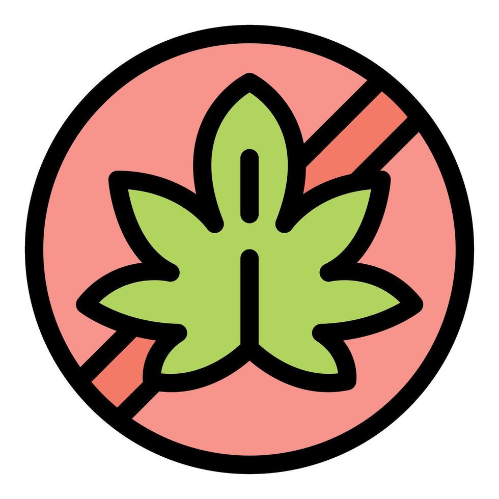 No drugs allowed, stop drugs sign depicting cannabis leaf with prohibition symbol vector