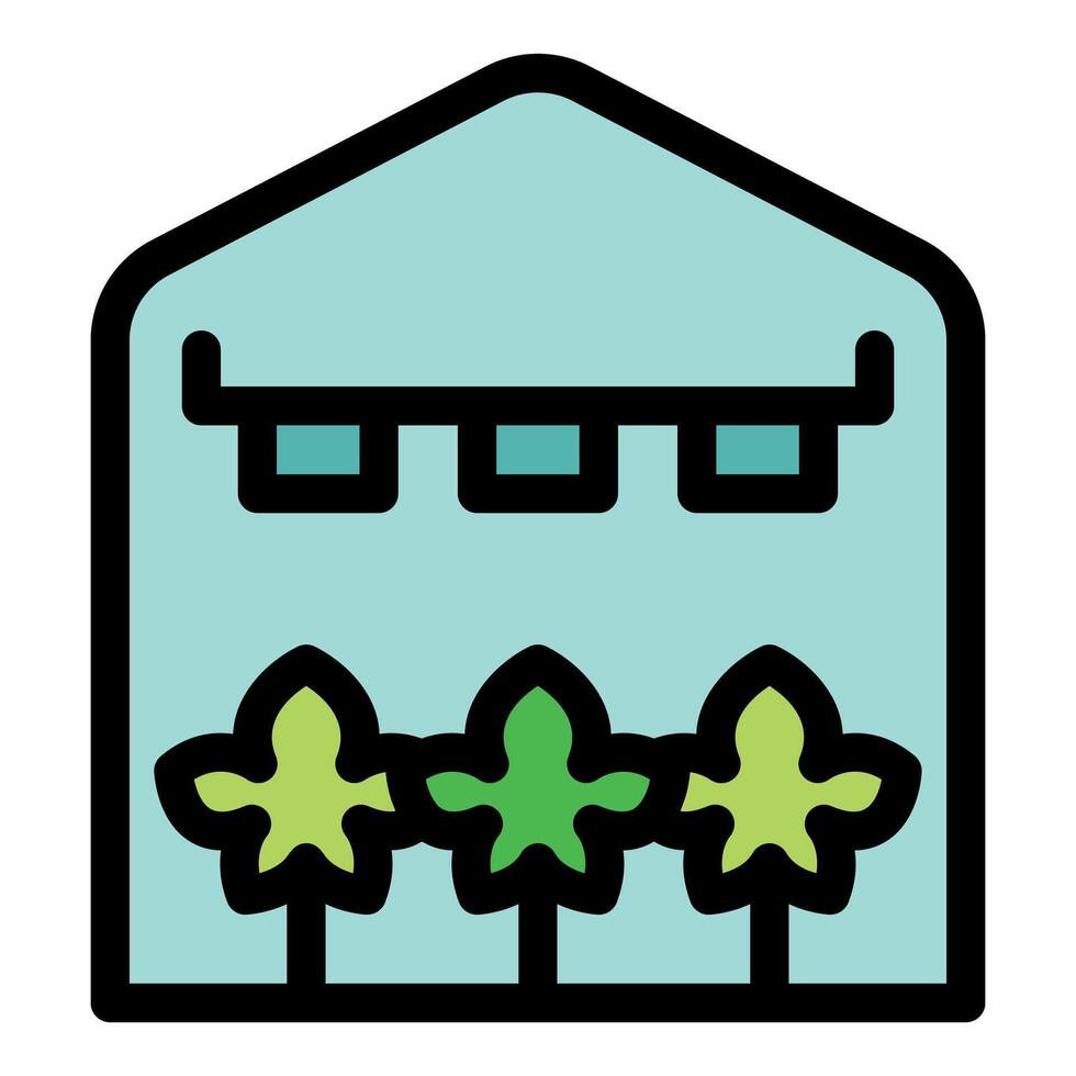 Smart greenhouse growing plants with modern technology vector