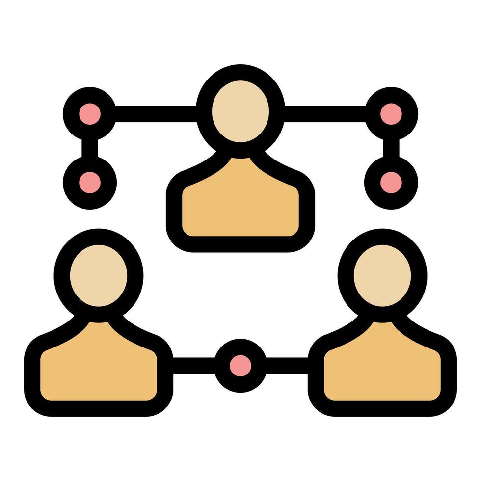 People connecting and sharing information through network vector