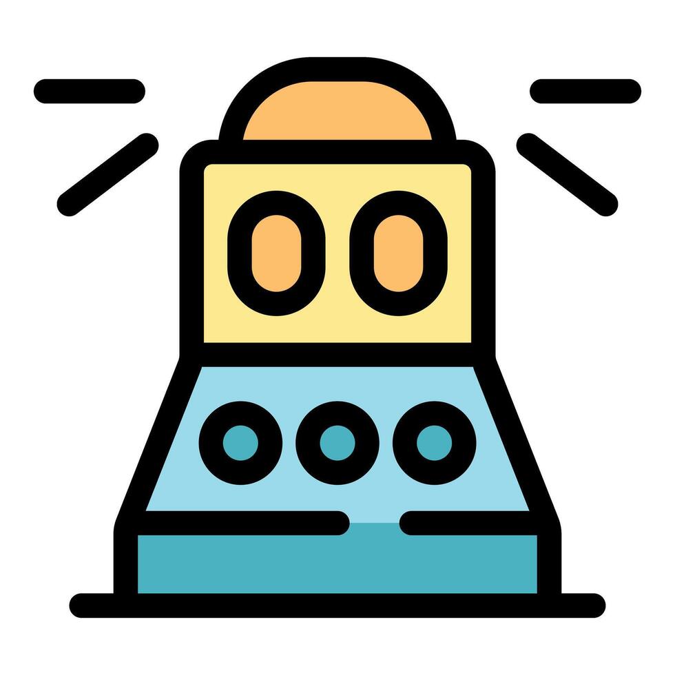 Futuristic spaceship blasting off into the galaxy vector