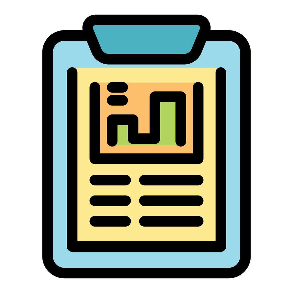 Clipboard showing growth chart and business data analysis report vector