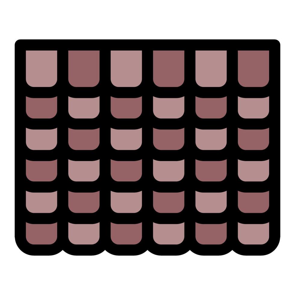Roof tiles seamless pattern covering house top surface protecting from rain vector