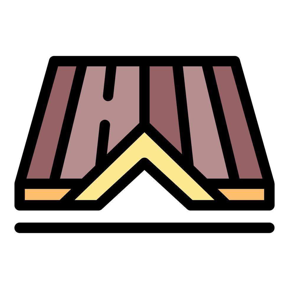 Gable roof protecting house from rain and sun vector