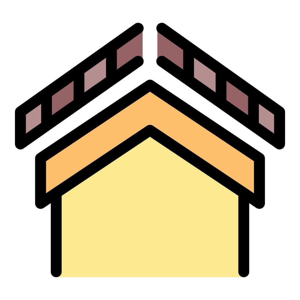 House under construction with clapperboard, symbolizing new home movie production vector