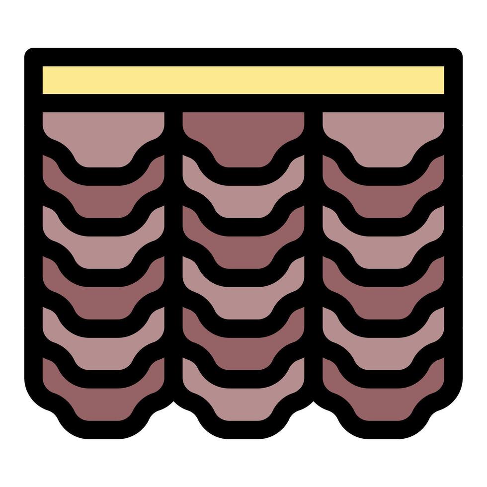 Scalloped curtains adding style and elegance to interior design vector